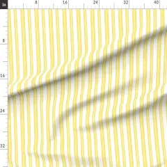 Various Fabrics by the Yard or Fat Quarter Yellow Painted Stripe Contemporary Limon Modern Coastal Summer Sunny Happy Large Scale Custom Printed Fabric by Spoonflower