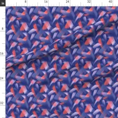 Various Fabrics by the Yard or Fat Quarter Abstract Brushstrokes Retro Purple Coral Hatched Overlap Custom Printed Fabric by Spoonflower