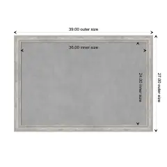 Angled Wood Framed Magnetic Board Angled Silver