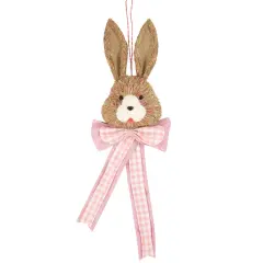 Northlight Easter Bunny with Bow Hanging Wall Decoration - 21" Brown