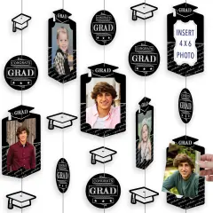 Big Dot of Happiness Graduation Cheers Party Vertical Photo Garland 35 Pieces
