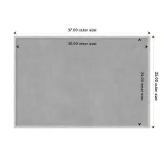 Imprint Wood Framed Magnetic Board Imprint Silver