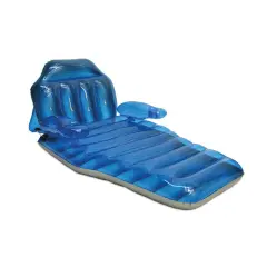 Swim Central 80" Inflatable Transparent Blue Adjustable Swimming Pool Lounger