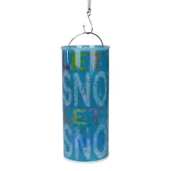 Midwest Color Changing LED Let it Snow Christmas Lantern - 12" Blue