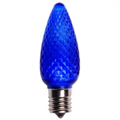 Sienna LED Faceted C9 Christmas Replacement Bulbs - Blue - Pack of 4