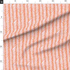 Various Fabrics by the Yard or Fat Quarter Tropical Stripe Papaya Orange Cotton Candy Pink Summer Vacation Custom Printed Fabric by Spoonflower