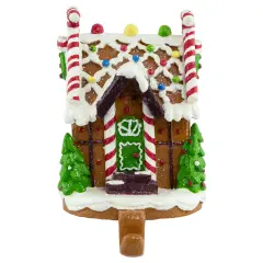 Northlight 6" Gingerbread House Christmas Stocking Holder White