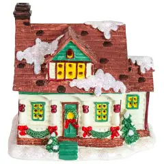 Northlight LED Lighted Snowy Cottage House Christmas Village Decoration - 6.5" White