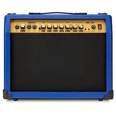 LyxPro Electric Guitar Amp, 40 Watt Portable Amplifier Blue