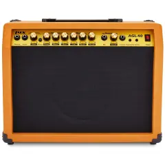 LyxPro Electric Guitar Amp, 40 Watt Portable Amplifier Mahogany