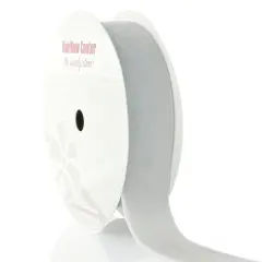 1" Velvet Ribbon (5yd & 25yd Spool Lengths) 009 Silver