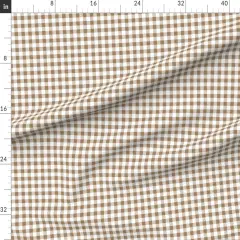 Various Fabrics by the Yard or Fat Quarter Neutral Squares Checkered Earth Tones Custom Printed Fabric by Spoonflower