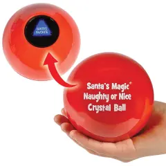 Christmas Central 3.75" Red Naughty or Nice Christmas Crystal Ball