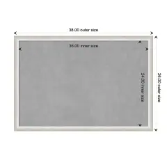 Two Tone Wood Framed Magnetic Board Two Tone Silver