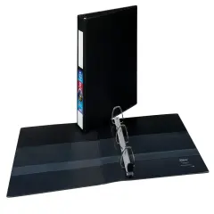 Avery Heavy-Duty Binder, 1-1/2" One Touch Rings, 400-Sheet Capacity, Label Holder, DuraHinge, Black (79991)