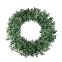Northlight Pre-lit Minetoba Pine Artificial Christmas Wreath - 24" - Multicolor Lights Green