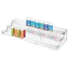 mDesign Expandable Vitamin Rack, Bathroom Storage Organizer