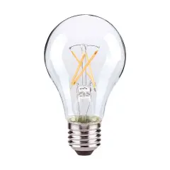 Satco 8w A19 LED Clear Finish Medium Base 2700K 120v Warm White