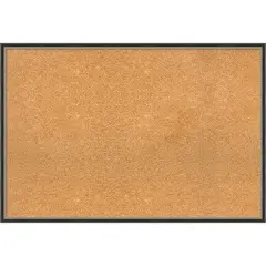 Theo Narrow Wood Framed Corkboard, Natural Cork Theo Black Silver