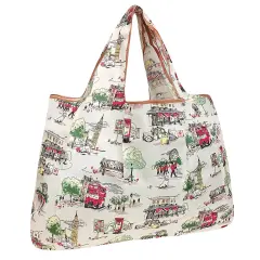 Wrapables Large Foldable Tote Nylon Reusable Grocery Bag England