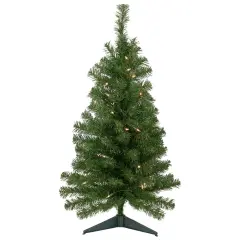 Northlight Pre-Lit Medium Oakridge Noble Fir Artificial Christmas Tree - 3' - Clear Lights Green