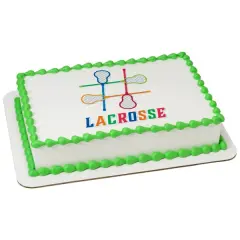 LACROSSE Edible Cake Topper Image 1/4 sheet