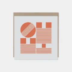 Oh Hi! Modern Geo Typography Card,