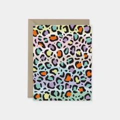 Leopard Print Card Set, Modern Blank