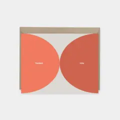 Geo Oval Modern Thank You Card