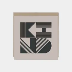 "Kind" Modern Geo Typography Card Set