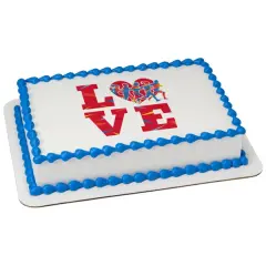 Track Love Edible Cake Topper Image 1/4 sheet