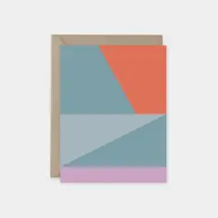 Blue & Pink Color Block Card Set, Modern