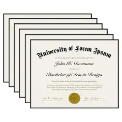 Americanflat Front Loading Picture Frame Set - Set of 6- Multi Picture Frames - Perfect for Photos and Wall Decor - Shatter Resistant Glass - Hanging Hardware with Snap-Out Easel