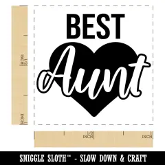 Best Aunt in Heart Self-Inking Rubber Stamp Ink Stamper Red