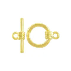 JewelrySupply Toggle Clasp - 14mm Gold Plated (Set)