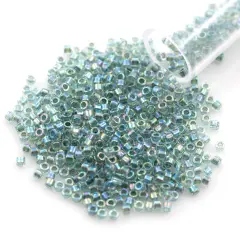 Miyuki Delica Seed Bead 11/0 Transparent Light Seagreen AB