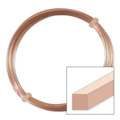 German Style Rose Gold Color Square Wire 20 Gauge