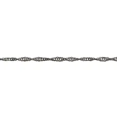 JewelrySupply Spiral Link Chain 1mm Gun Metal Plated (Foot)