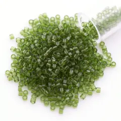 Miyuki Delica Seed Bead 11/0 Transparent Olive Green