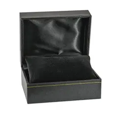 JewelrySupply Black Watch Box - Black Pillow Inside