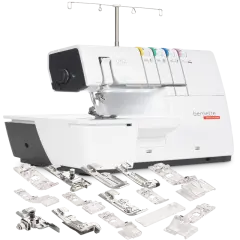 Bernette b62 AirLock Coverstitch Sewing Machine With Ultimate Presser Foot Combo