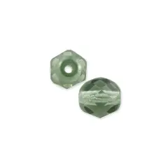 JewelrySupply Czech Fire Polished Glass Round Beads 6mm Tourmaline (Package of 25)