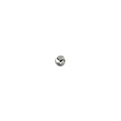 Rounded Cube 4.5mm Silver Plated (10-Pcs)