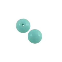 Czech Pressed Glass Round Beads 6mm Turquoise (Package of 10)