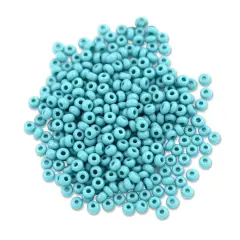 Czech Seed Bead 8/0 (3mm) Opaque Turquoise (10 Grams)