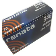 10pcs of Renata 346 SR712SW Swiss Watch Battery 1.55v