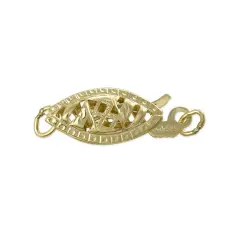 Filigree Jewelry Clasp 14 Karat Solid Yellow Gold Pearl Clasps
