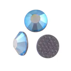 Preciosa Crystal VIVA12 Hotfix Rhinestone 3mm (SS12) Aquamarine AB (Package of 50)