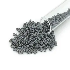 Miyuki Delica Seed Bead 11/0 Dark Grey Luster Opaque