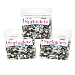 Buttons Galore Sprinkletz Embellishments for Crafts, Tiny Polymer Clay Shapes & Unique Designs - Inkblot- 3 Pack